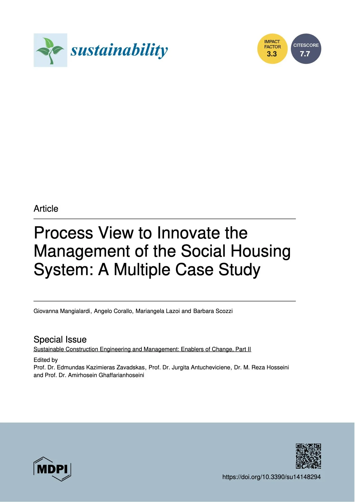 Process View to Innovate the Management of the Social Housing System: A Multiple Case Study