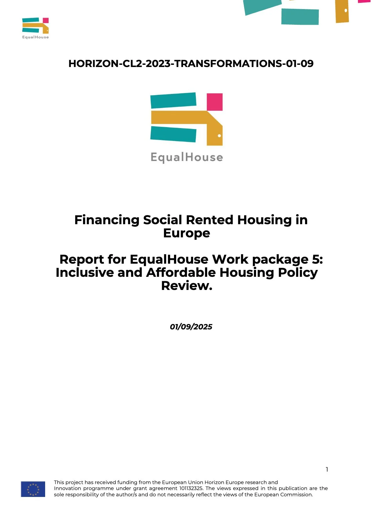 Financing Social Rented Housing in Europe